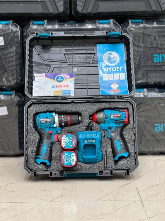 ست دو قلو شارژی ایمپکت و دریل شارژی برند بیوتی