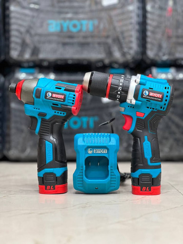 ست دو قلو شارژی ایمپکت و دریل شارژی برند بیوتی