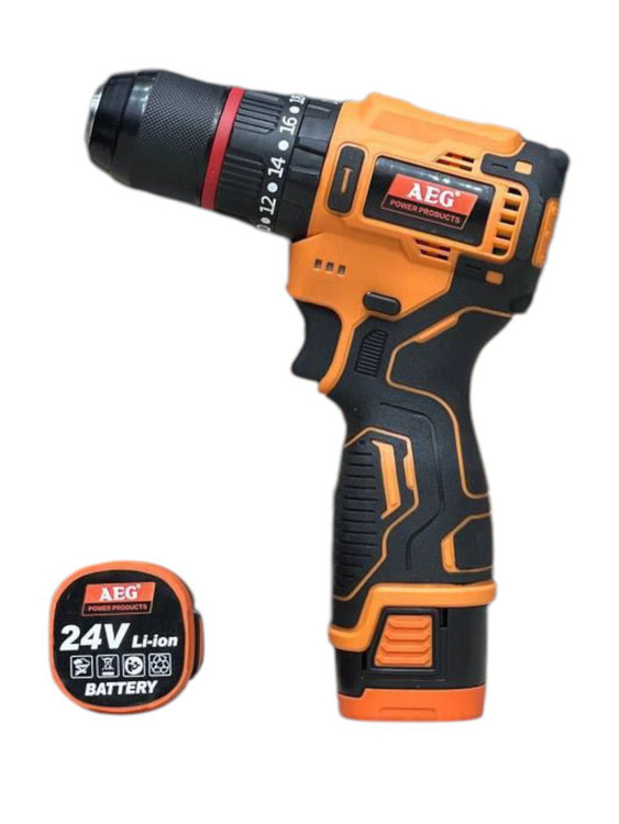 دریل شارژی۲۴ ولت براشلس طرح AEG