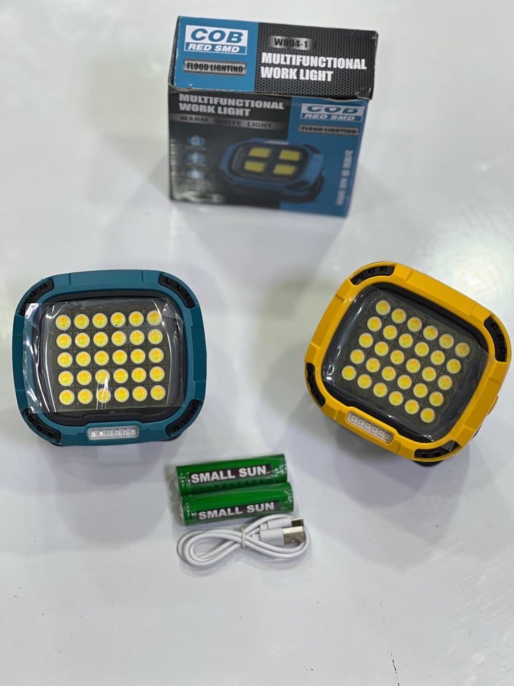 چراغ کار شارژی چندکاره مدل W894-1 – مجهز به آهنربا و باطری تقویت شده Small Sun