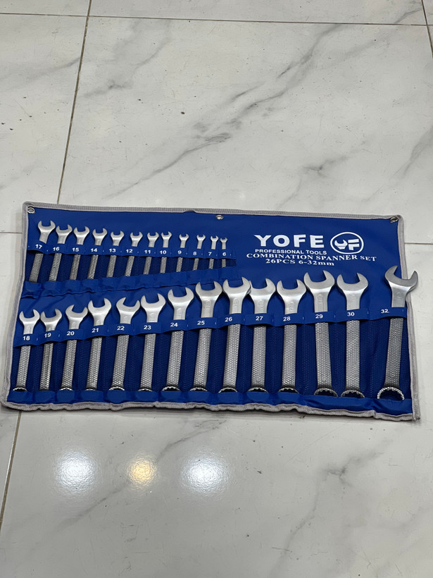 ست ۲۶ عددی آچار رینگ و تخت یوتیلیتی (YOFE) – مجموعه حرفهای ۶ تا ۳۲ میلیمتر