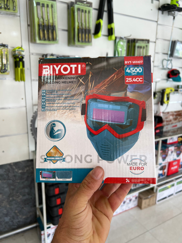 عینک و ماسک جوشکاری اتوماتیک بیوتی (BIYOTI) مدل BYT-WH07 – حفاظت هوشمند و میدان دید وسیع